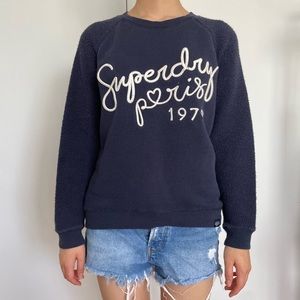 Superdry navy sweater - Size S (fits XS, S)